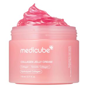 Medicube Collagen Jelly Cream- Niacinamide & Freeze-Dried Hydrolyzed Collagen - Boosts skin's barrier hydration and gives 24h Glow & Lifted Look - No artificial color, Korean skincare (3.71 fl.oz.) - Image 1