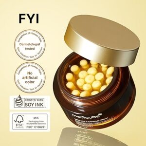 Medicube Deep Vitamin C Golden Capsule Face Moisturizer - Liposome Capsules For Wrinkles, Skin Radiance - Transparent Gel for Glow Hydration - Korean Skin Care 1.94 oz - Image 5